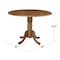 International Concepts Round 42 in Round Dual Drop Leaf Pedestal Table, Pecan, 42 in W, 42 in L, 29.5 in H, Wood, Pecan T59-42DP - alternate 6